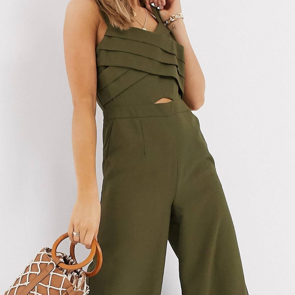 Moon River olive jumpsuit